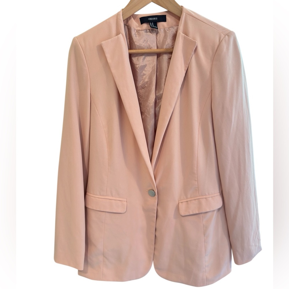 Forever 21 Light Blush Pink Tailored Blazer